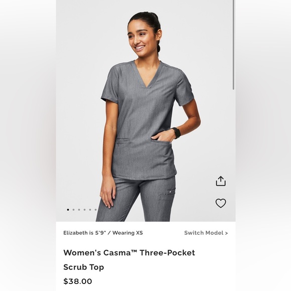 Figs Catarina 2 Pocket Scrub Top - Picture 4 of 7